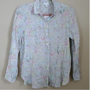 J Jill Floral Button Down